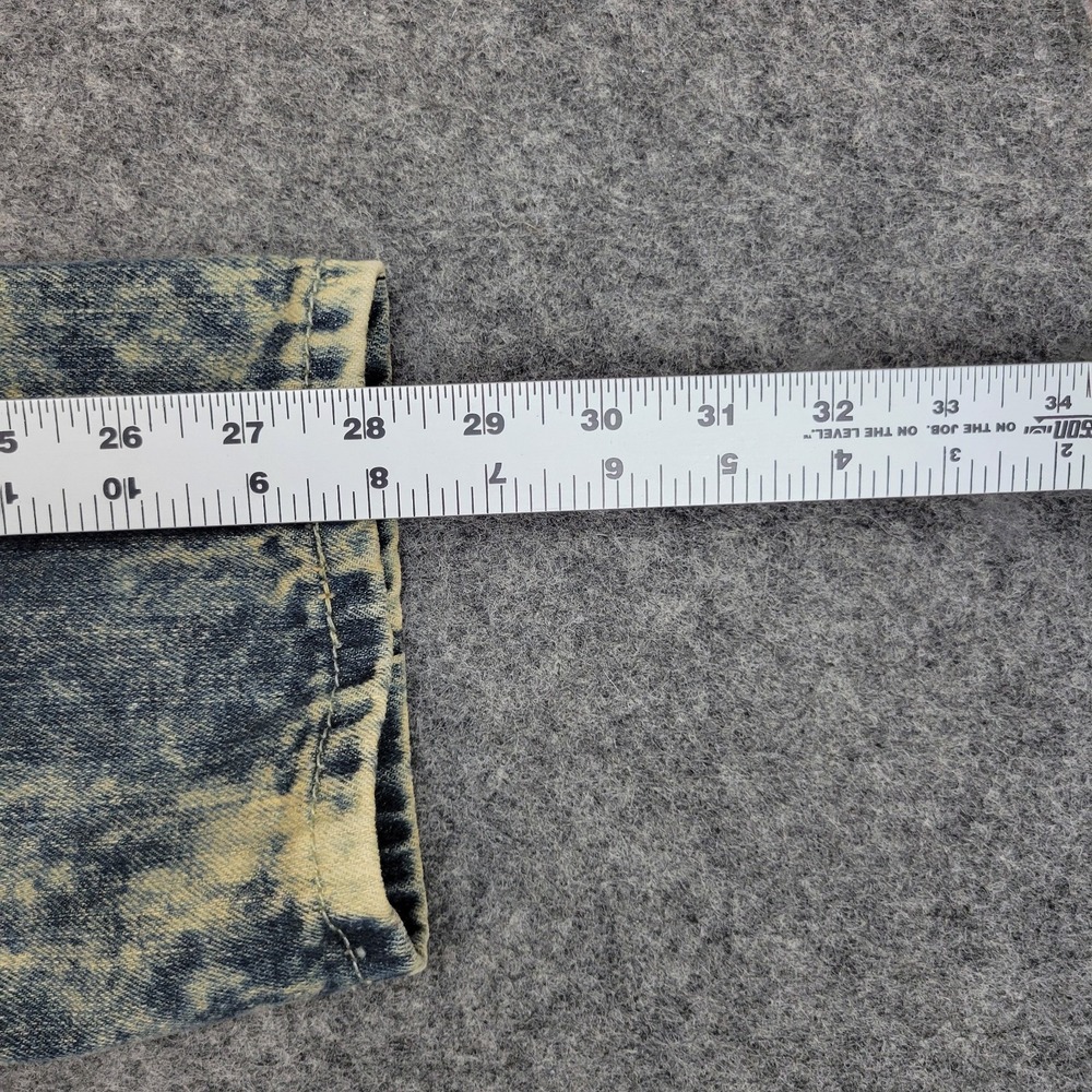Thrill Jeans Womens 14 Blue Acid Wash Boho Streetwear Streetwear Punker Grunge - Picture 11 of 12